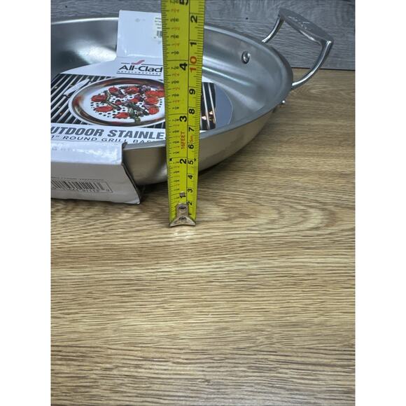 All-Clad Outdoor Stainless-Steel 11" Round Grill Basket ~NEW - Picture 4 of 7